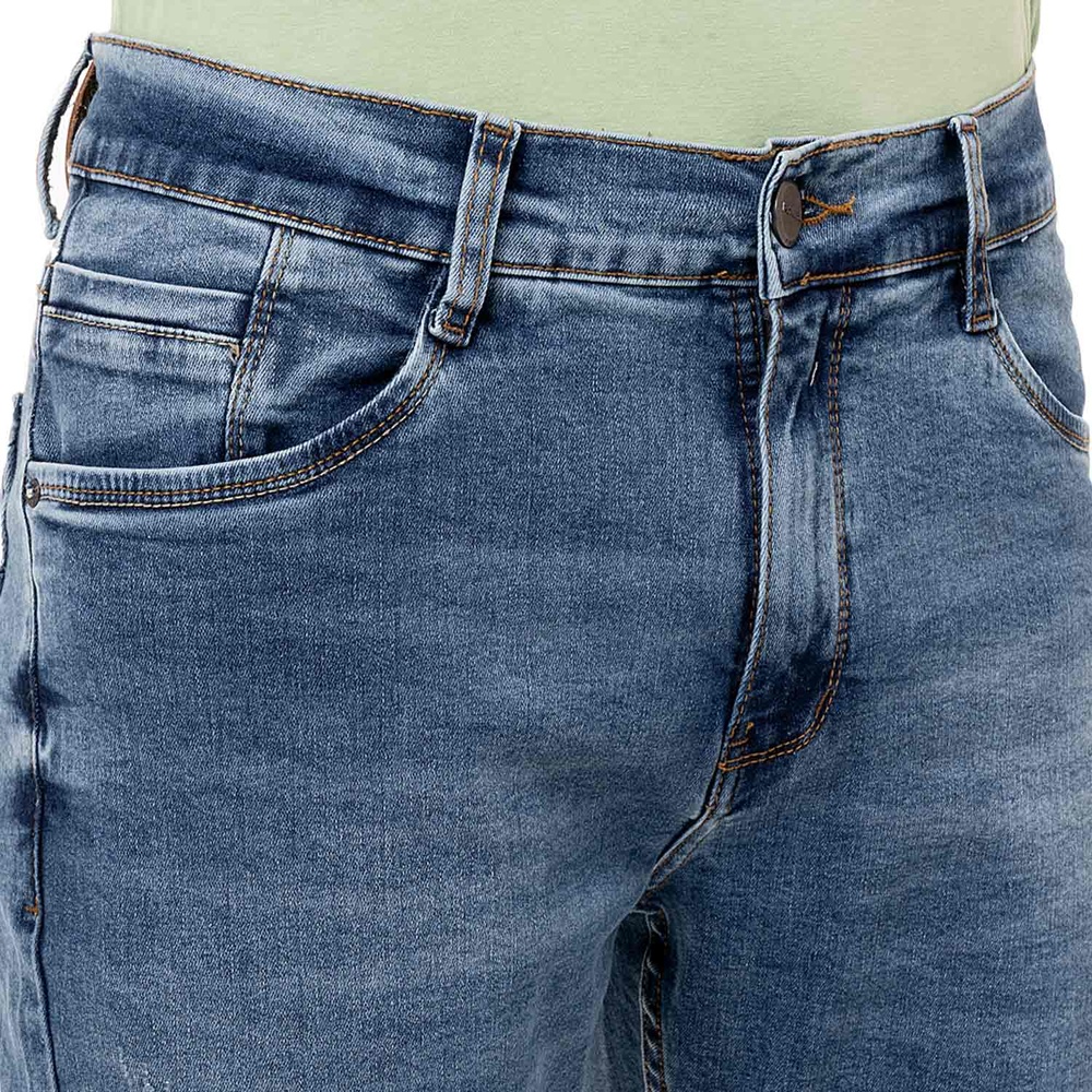 Jean Bijan Pour Homme - Denim 34x30,5 - Broderie Logo, Accents Cuir - Occasion TB