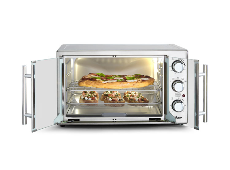 Ripley - HORNO OSTER EXTRA GRANDE DE PUERTAS ESTILO FRANCÉS CON FREIDORA DE  AIRE 2158605