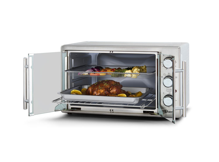 Ripley - HORNO OSTER EXTRA GRANDE DE PUERTAS ESTILO FRANCÉS CON FREIDORA DE  AIRE 2158605