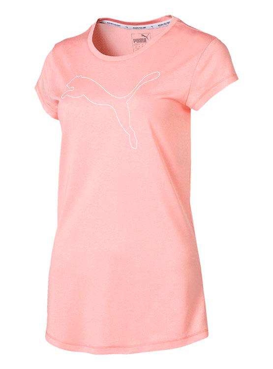 PUMA POLO ACTIVE LOGO HEATHER TEE MELÓN PARA MUJER