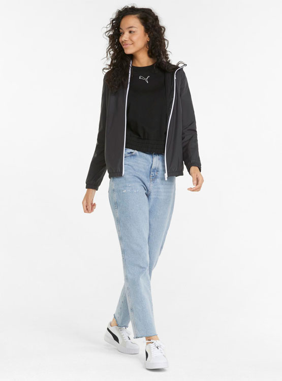 Ripley - CASACA DEPORTIVA MUJER PUMA 847494 01 ESS SOLID WINDBREAKER NEGRO