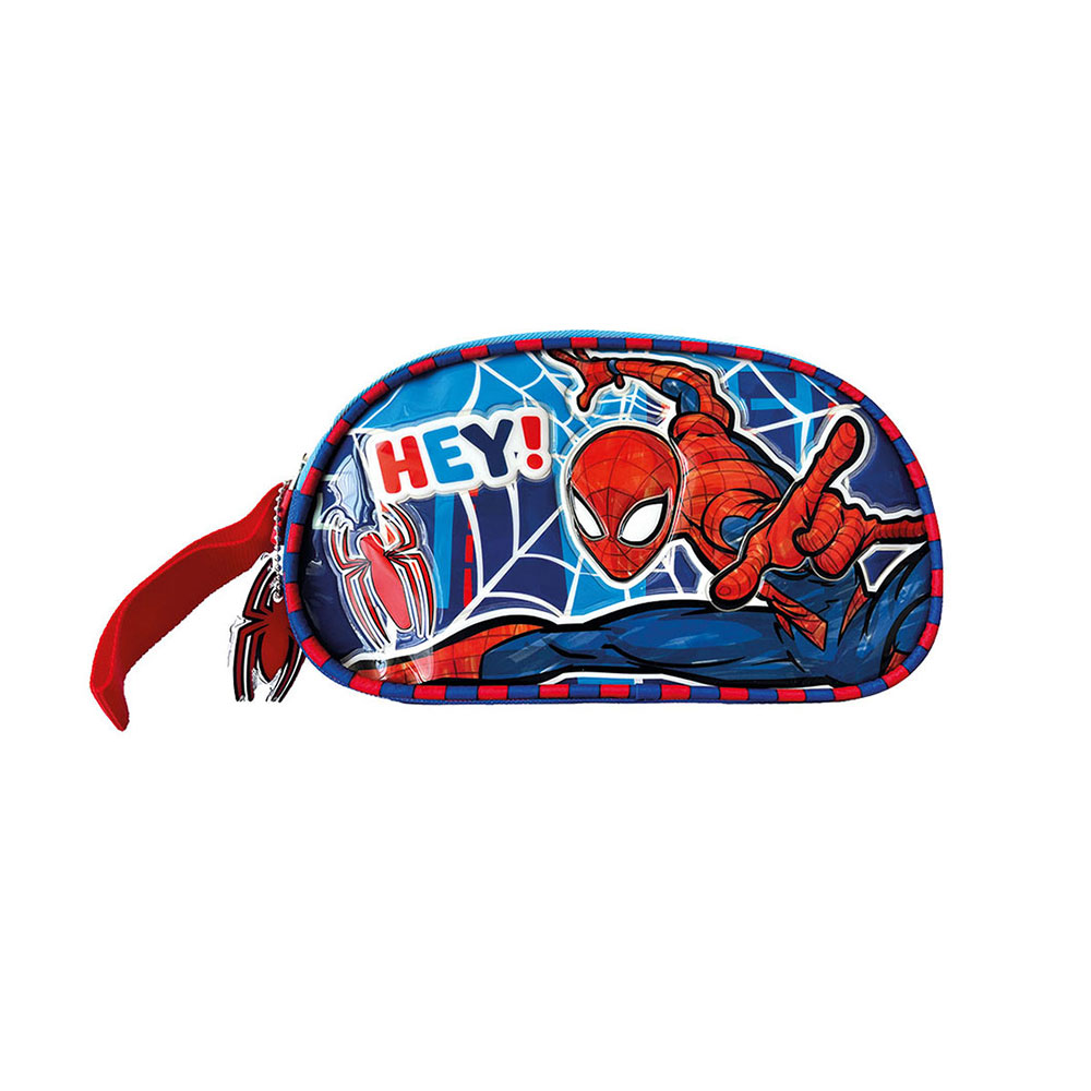 Marvel Spiderman Frühstückstasche – 3D-geprägt, 25,5 X 20 Cm, Mit Schulterriemen & Reißverschluss