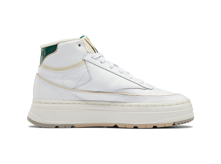 reebok club c geo mid green