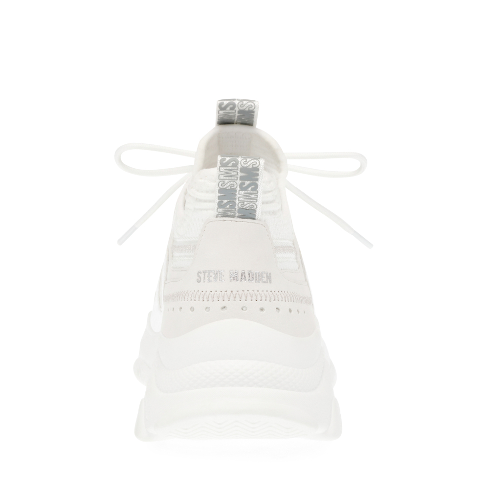 Steve Madden Reyes Décolleté Donna In Pelle - Tacco A Spillo, Punta Affusolata, Bianco, 36 EU