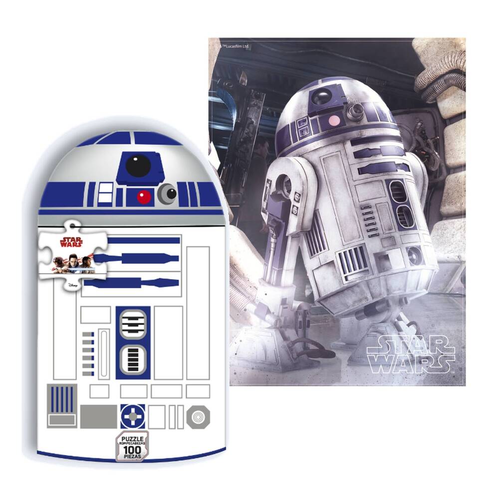 ROMPECABEZAS DISNEY STAR WARS 100 PZAS. CAJA METAL R2D2 - 1