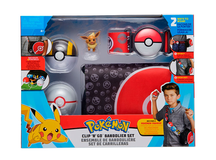 SET DE BANDOLERA CON POKEBOLA Y FIGURA POKEMON - MODELO ALEATORIO - 3
