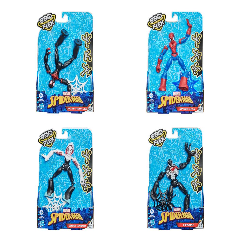 Spider-Man Ghost-Spider Bend And Flex - Action Figure Flessibile 15 Cm Con Accessorio