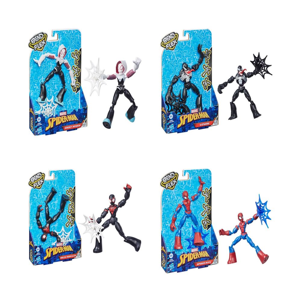 Marvel Spiderman Bend and Flex figura - Ghost-Spider - Gyerekajándék