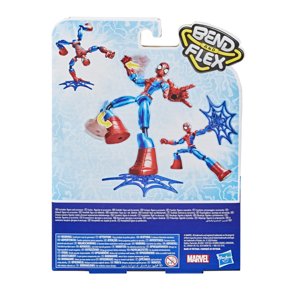 Action Figure Spider-Man Bend And Flex Hasbro – 15 Cm Flessibile Con Accessorio Ragnatela - 3