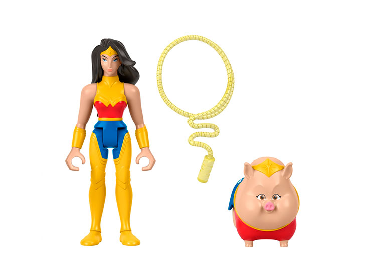 FIGURA DE ACCION FISHER PRICE HGL04 FISHERPRICE DC LEAGUE OF SUPER PETS PB Y MUJER MARAVILLA - 2
