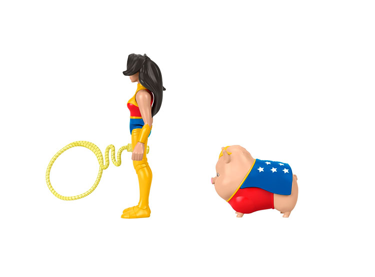 Fisher-Price DC Super-Pets Wonder Woman & PB - Action Figure Per Bambini 3+ Anni