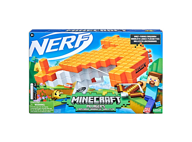LANZADOR NERF F4415 MINECRAFT BALLESTA ALDEANO
