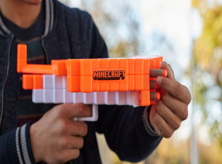LANZADOR NERF F4415 MINECRAFT BALLESTA ALDEANO