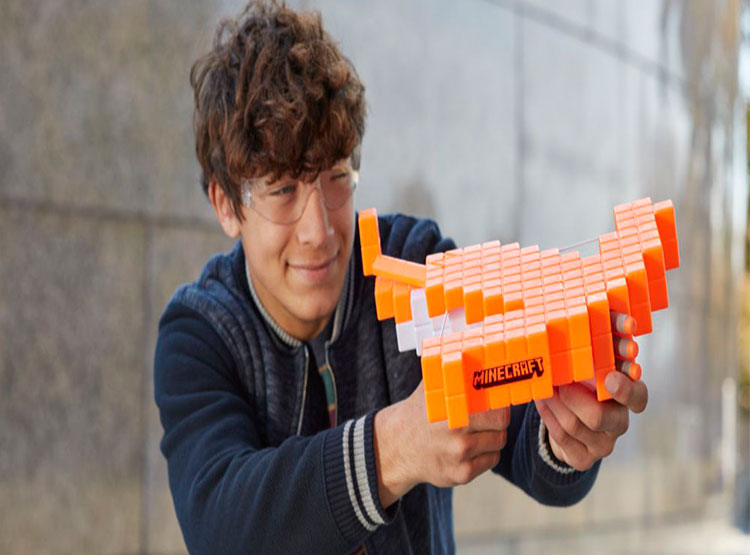 LANZADOR NERF F4415 MINECRAFT BALLESTA ALDEANO