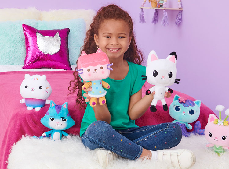 Peluche Gabby's Dollhouse Move &amp; Groove Daniel James DJ Con Erba Gatta 10''