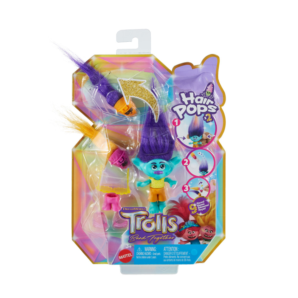 MUÑECA TROLLS HNF12 HAIR POPS BRANCH UNA SORPRESA AL INTERIOR - 6