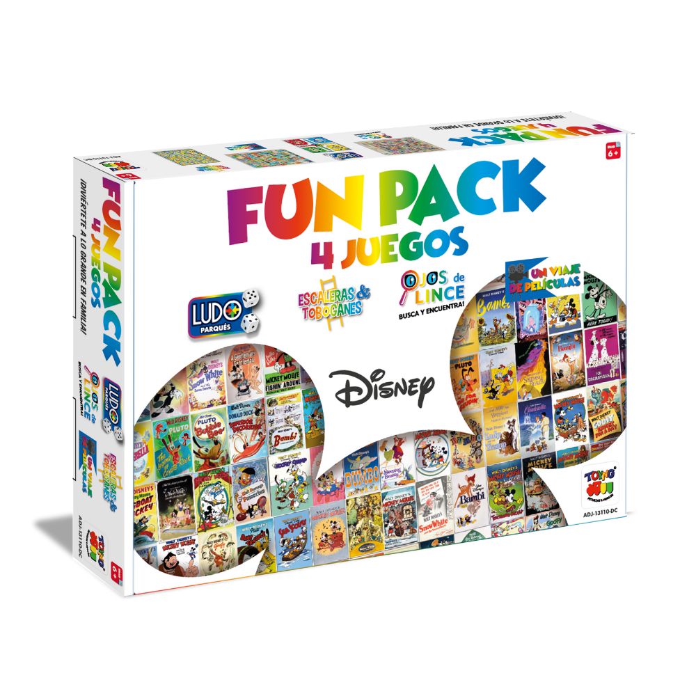PACK 4 DISNEY JUEGO MESA FUN JUEGOS SURTIDO - 1