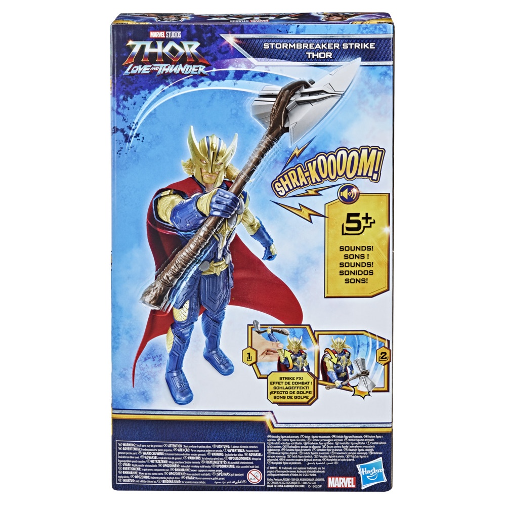 Marvel Studios' Thor: Love and Thunder Stormbreaker Strike Toy, action figure elettronica, scala 30,5 cm, giocattoli per bambini dai 4 anni in su