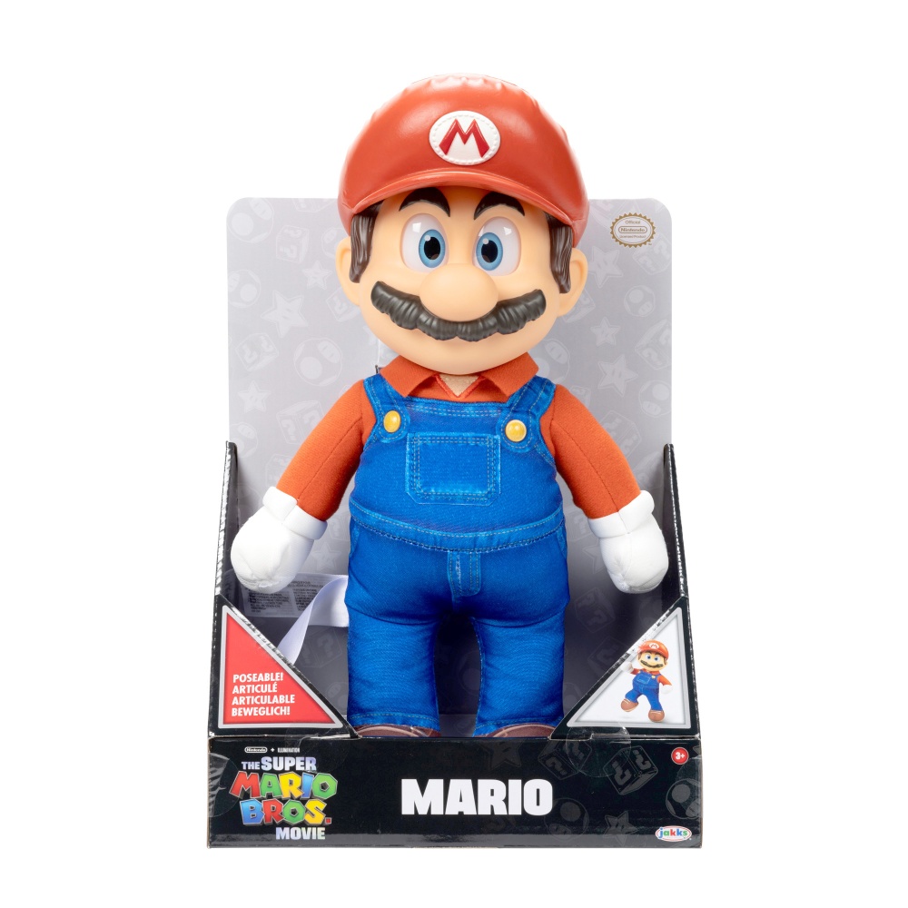 FIGURA DE ACCION NINTENDO 41726 ARTICULABLE PELUCHE MARIO BROS - 1