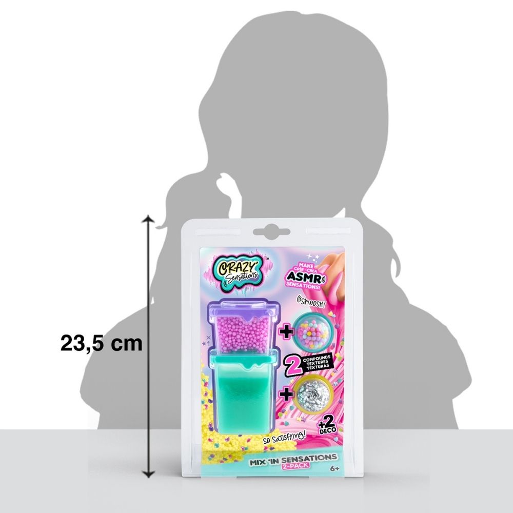 PACK 4 CANAL TOYS CCC 28 SLIME MIX IN SENSATIONS POTES TEXTURAS SATISFACTORIAS - 4