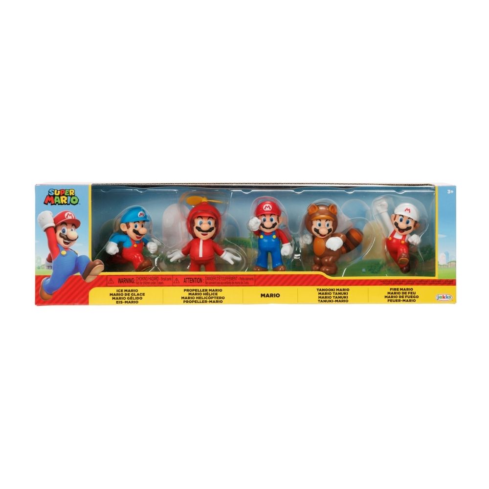 SET X5 FIGURA COLECCIONABLE NINTENDO MARIO BROS POSES DIFERENTES 6 CM - 1