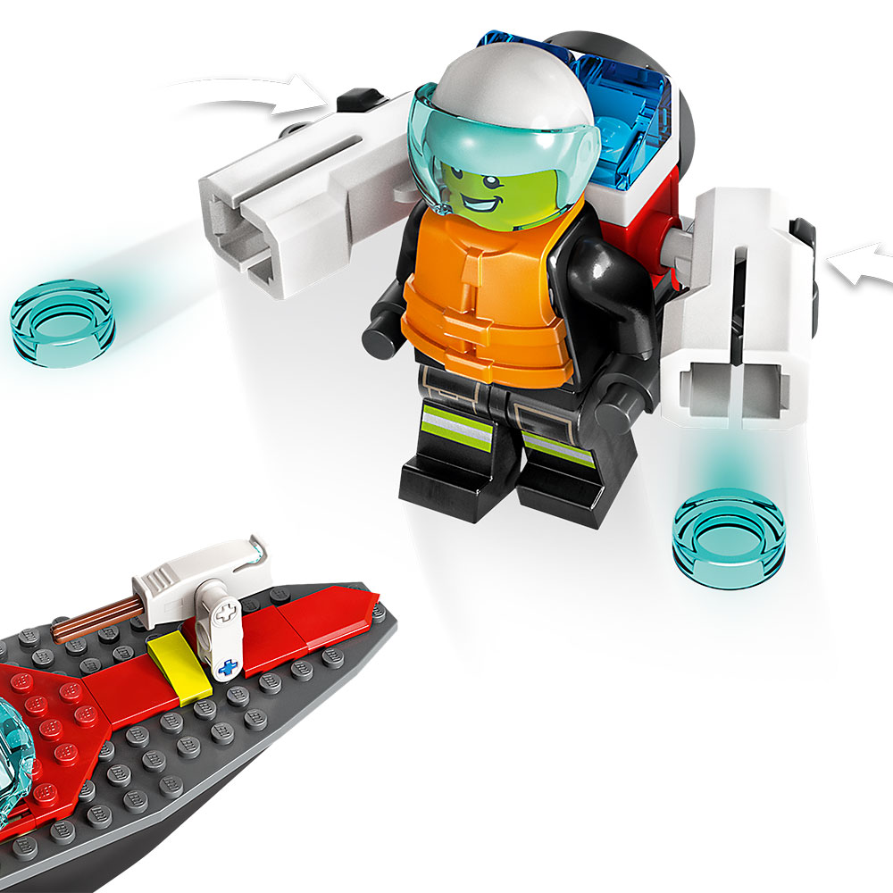 Ripley - BLOQUES CONSTRUCCION LEGO 60373 LANCHA RESCATE BOMBEROS