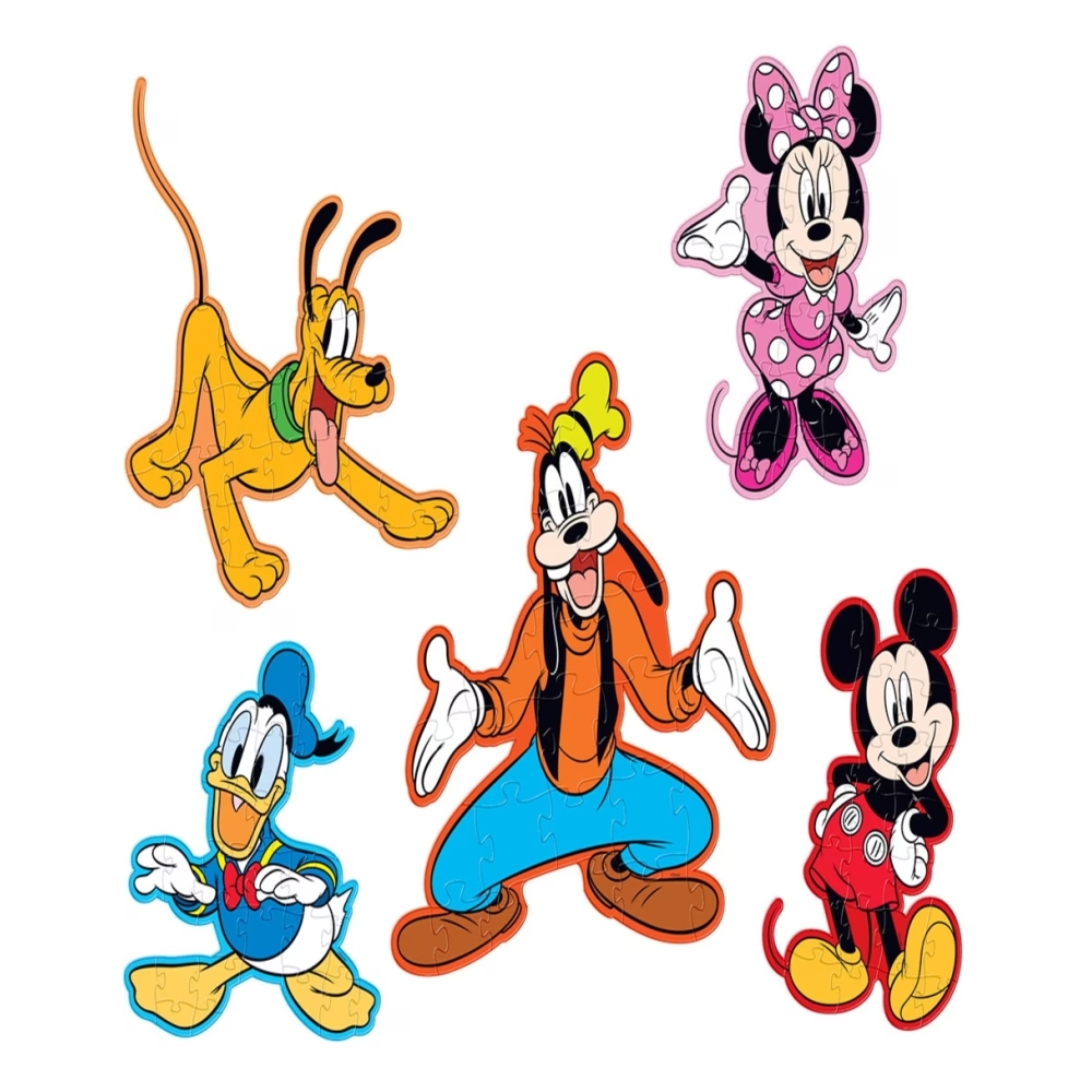 ROMPECABEZAS DISNEY JCA-3387 5 FIGURAS FORMA MICKEY MOUSE - 2