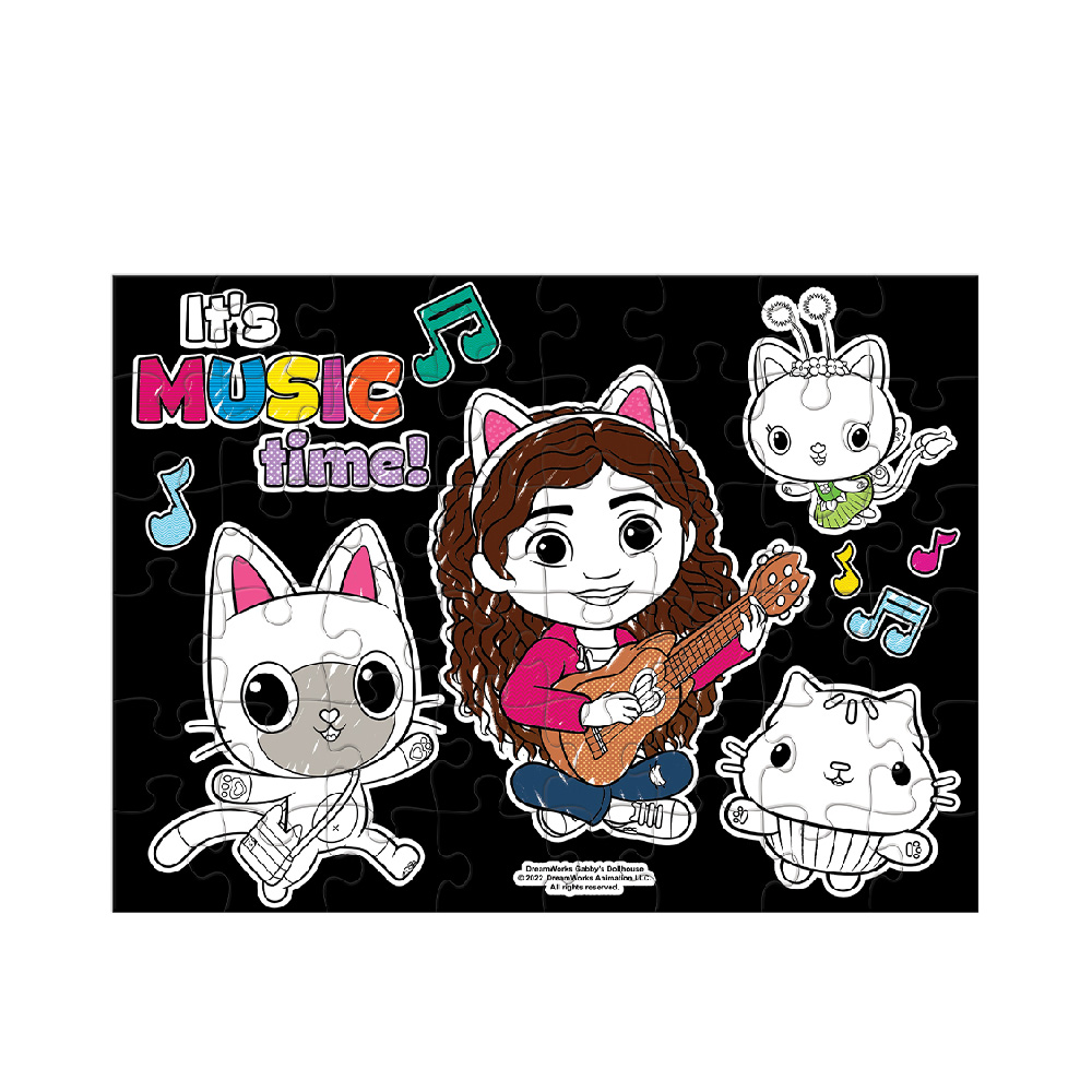 ROMPECABEZAS GABBY'S DOLLHOUSE JCA-3612 ATERCIOPELADO COLOREAR 24 PIEZAS GABBYS - 1