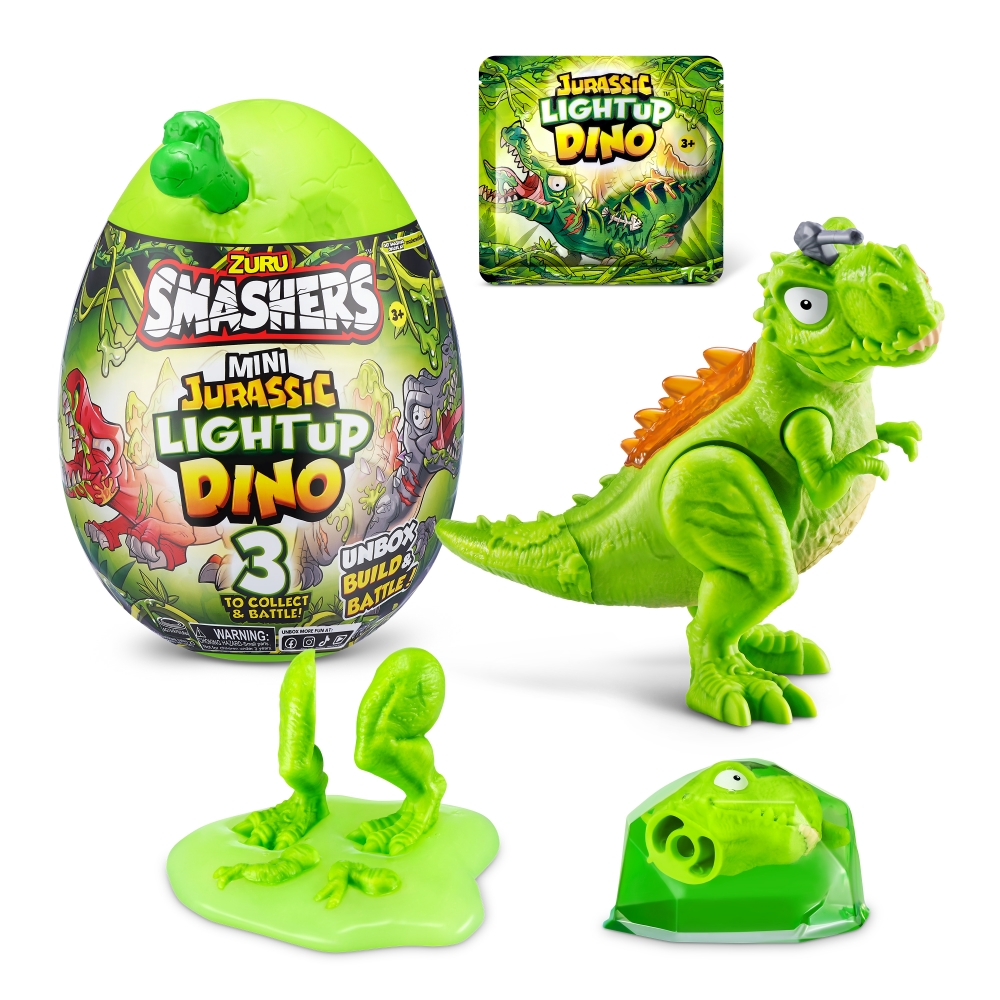 FIGURA DE ACCION SMASHERS 74107 MINI DINO JURASICO LUMINOSO SORPRESA ASST - 3