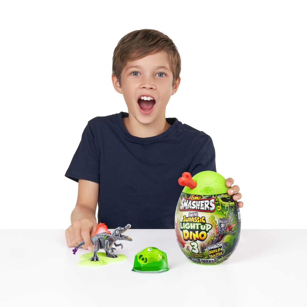 FIGURA DE ACCION SMASHERS 74107 MINI DINO JURASICO LUMINOSO SORPRESA ASST - 4