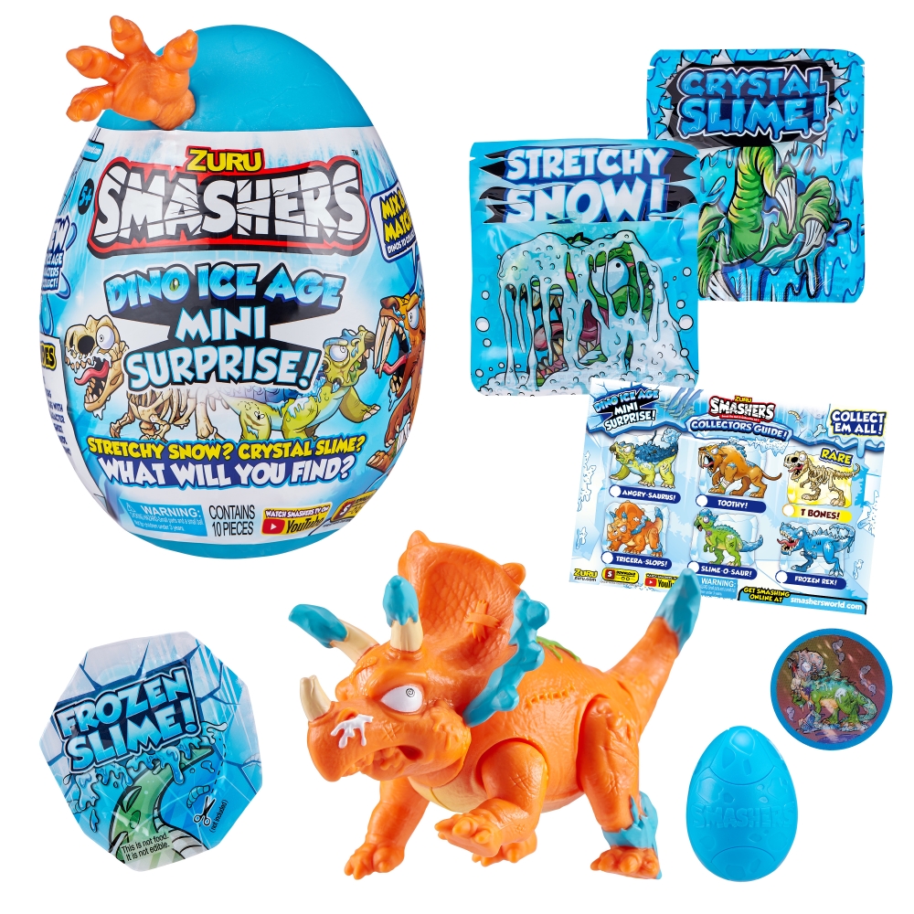 FIGURA DE ACCION SMASHERS 7456 MINI DINO EDAD HIELO SORPRESA - 3