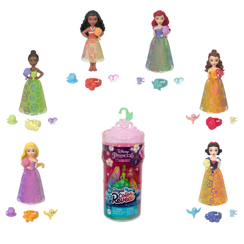 MUÑECA DISNEY PRINCESAS HRN56 PRINCESA COLOR REVEAL FIESTA FLORAL - 1