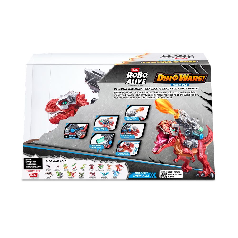FIGURA ACCION ROBO ALIVE ZURU DINO WARS BATTLING TREX - 2