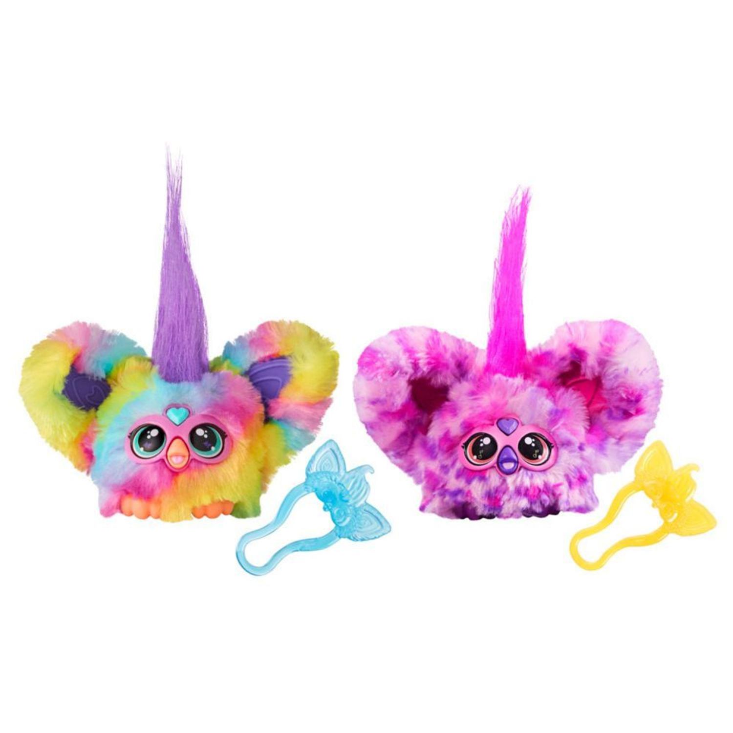 Furby Furblets Ray-Vee Mini compagnon, plus de 45 sons, musiques électroniques et phrases en Furbish, peluche électronique arc-en-ciel pour filles et garçons, à partir de 6 ans