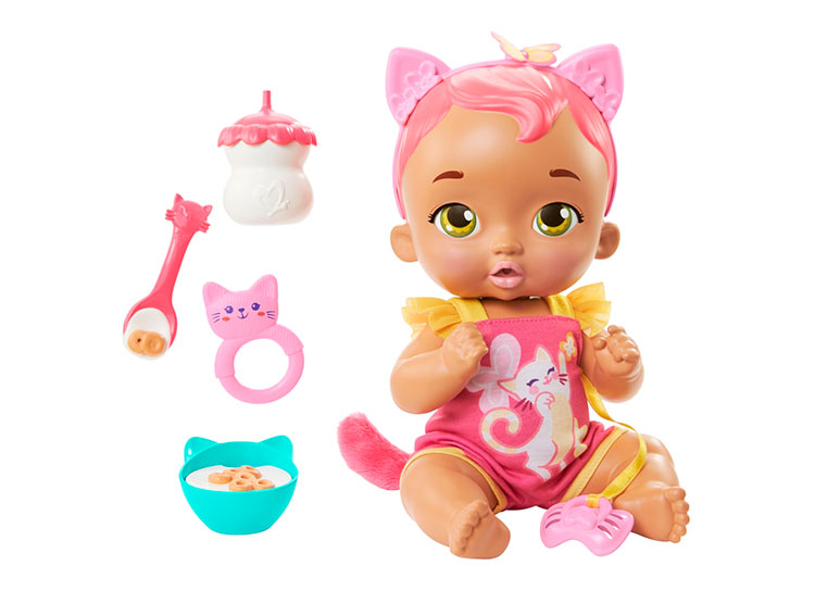MUÑECA MY GARDEN BABY HRF27 GATITO BEBE COMIDITAS Y CARIÑOS MODELO ALEATORIO - 2