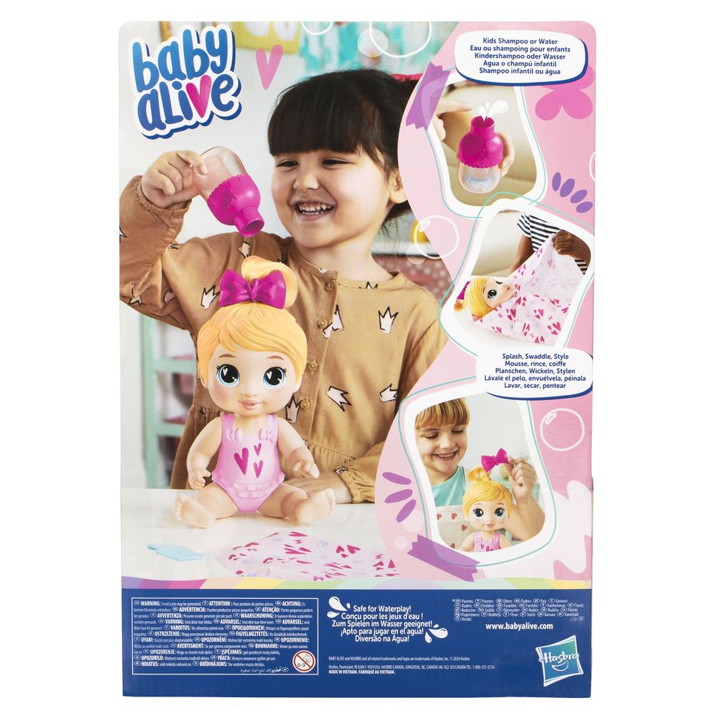 MUÑECA BABY ALIVE BURBUJAS RELAJANTES HARPER HUGS CABELLO RUBIO - 4