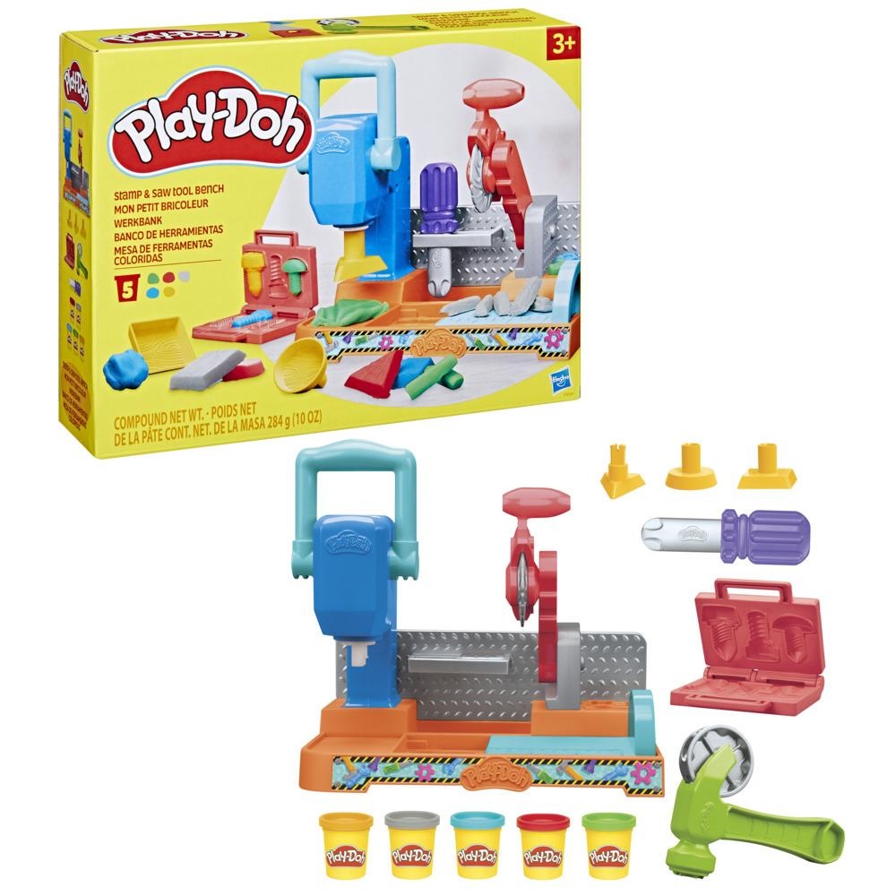 MASAS PLAY-DOH BANCO DE HERRAMIENTAS Y PLASTILINAS 3 AÑOS A MAS - 3