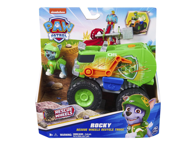 VEHÍCULO PAW PATROL TEMATICO RESCUE WHEELS ROCKY - 4