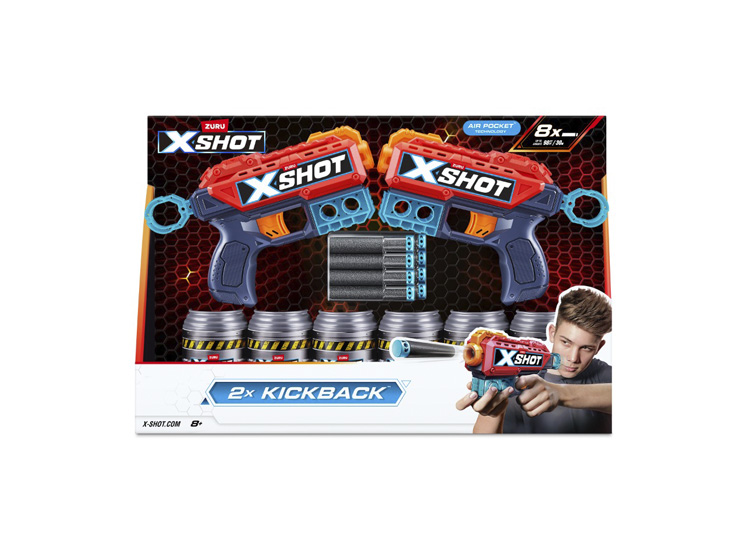 LANZADORES DE DARDOS X-SHOT KICKBACK PACK X2 - 2