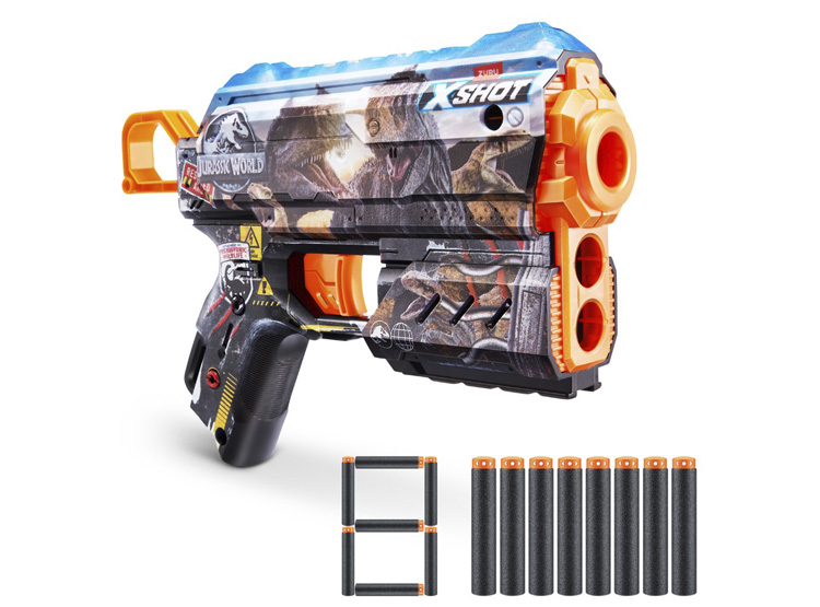LANZADOR DARDOS X-SHOT SKINS FLUX JURASSIC - 1