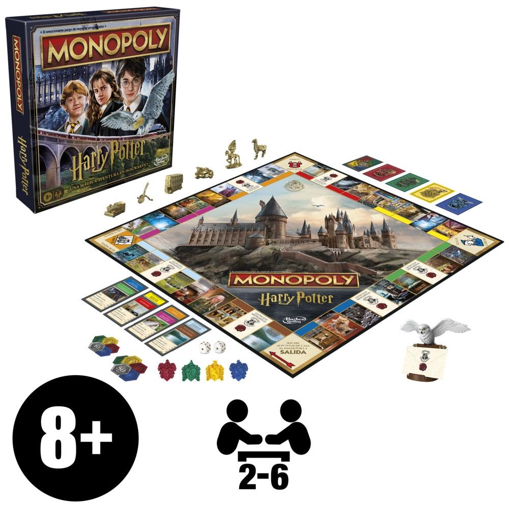 JUEGO MESA MONOPOLY HARRY POTTER F9422 - 5