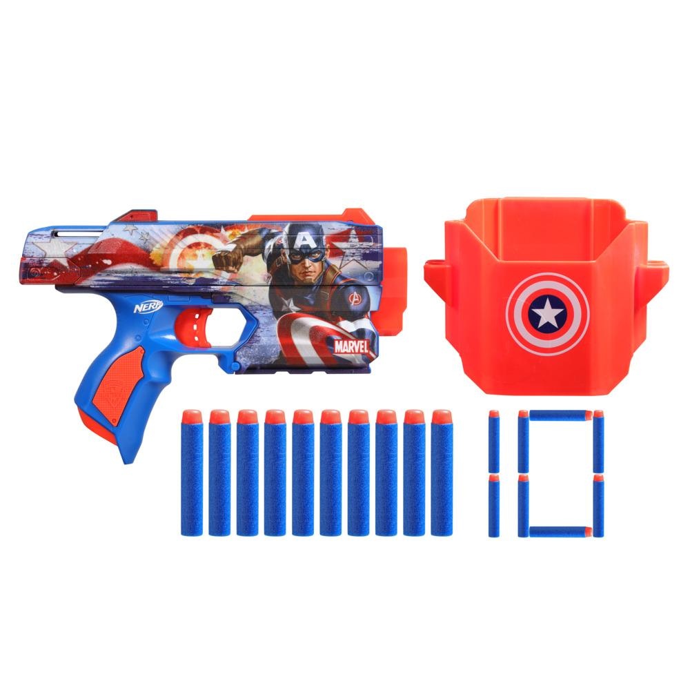 LANZADOR NERF MARVEL CAPITÁN AMÉRICA - 1