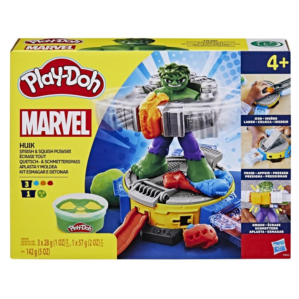 MASAS PLAY DOH MARVEL HULK APLASTA Y MOLDEA - 3