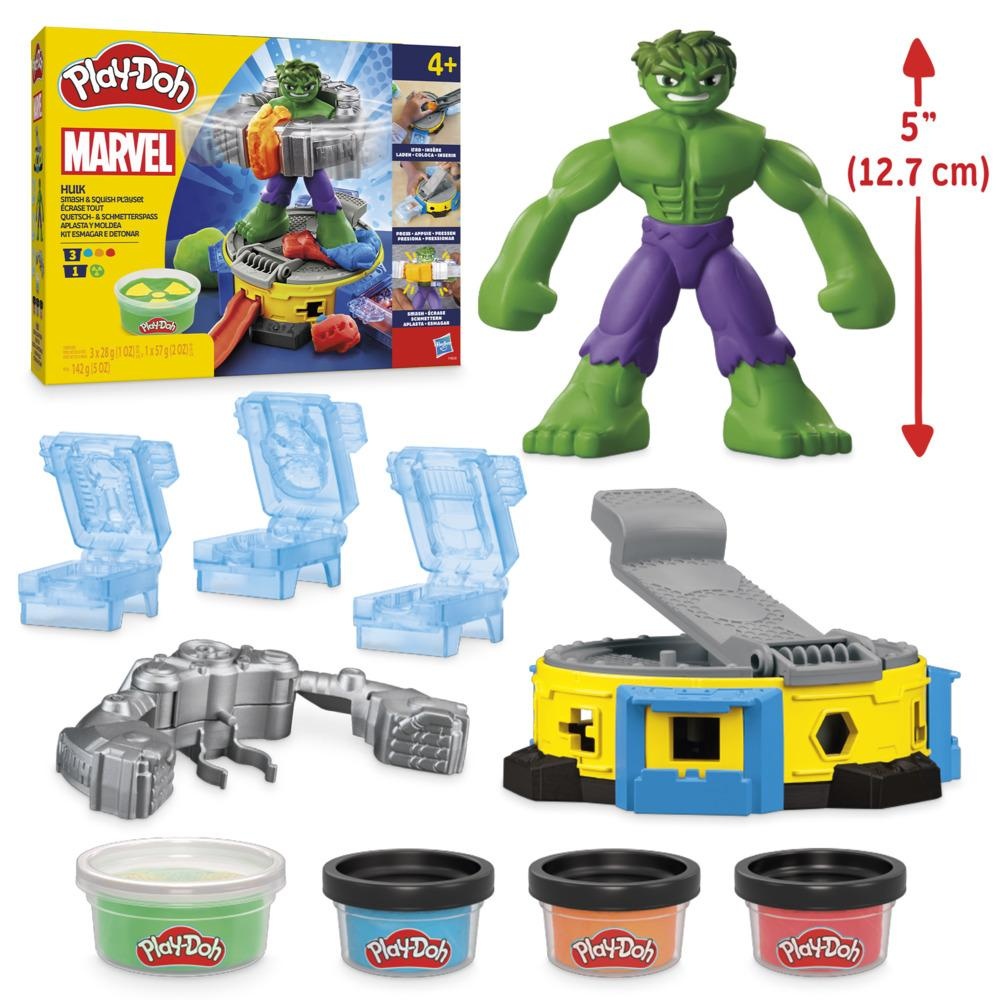 MASAS PLAY DOH MARVEL HULK APLASTA Y MOLDEA - 5