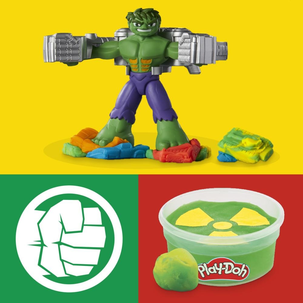 MASAS PLAY DOH MARVEL HULK APLASTA Y MOLDEA - 7