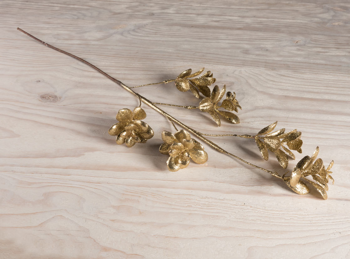 ADORNO NAVIDEÑO PARA ÁRBOL RIPLEY HOME RAMA NEW SPRAY ORO - 1