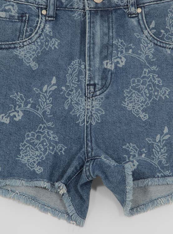 Short Denim Fille Pepe Jeans Taille 10J (env. 134 Cm) - Denim Foncé - Neuf Sans étiquette