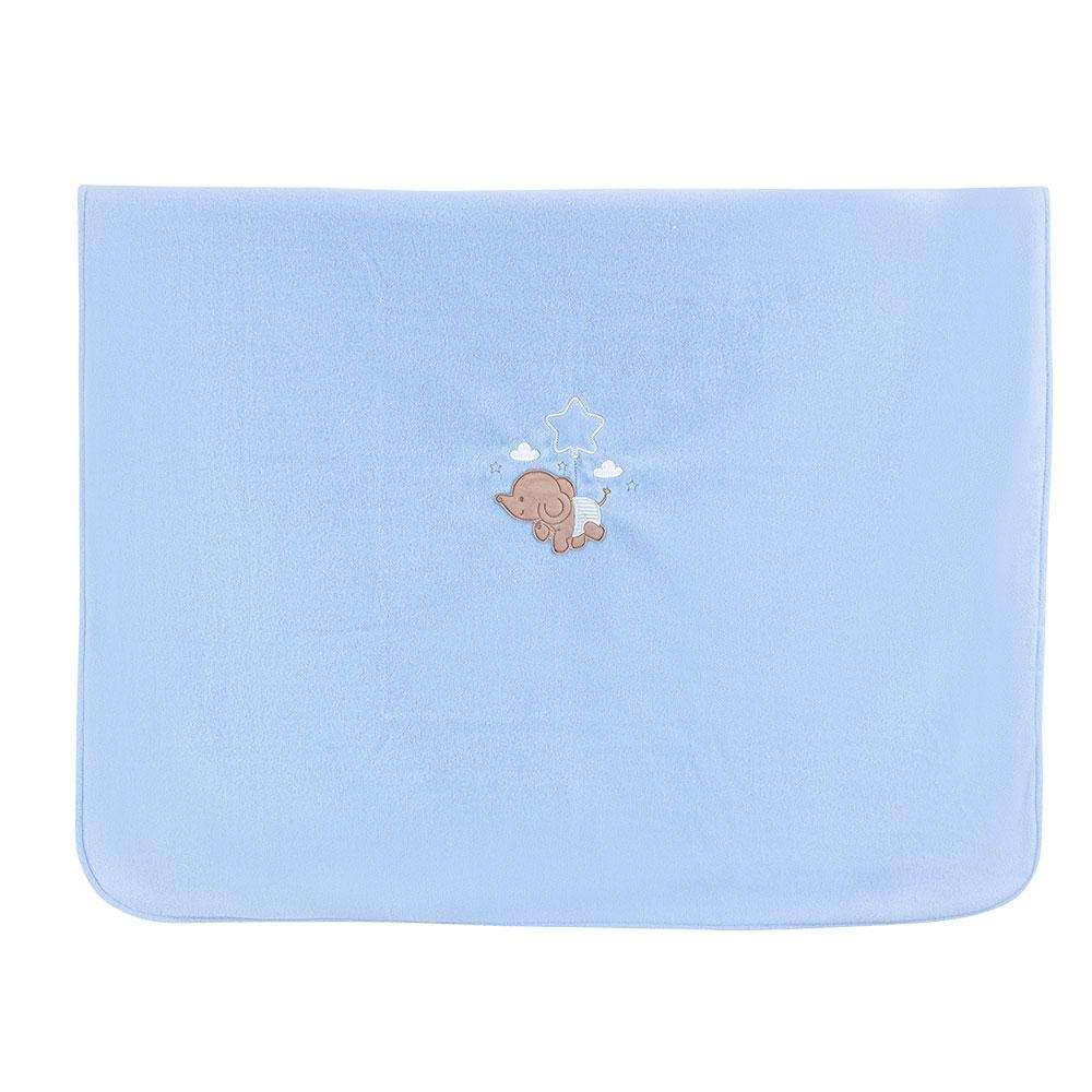 MANTA POLAR BABY CLUB CHIC DOBLE CAPA BABY ELEPHANT BLUE - 2