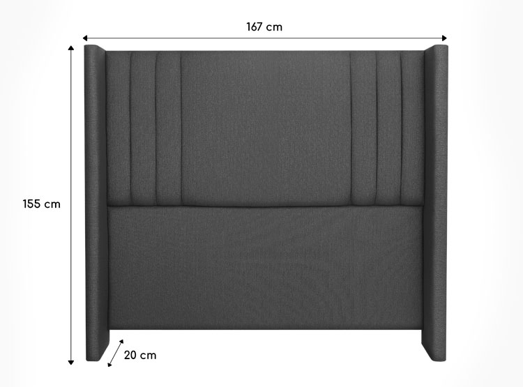 CABECERA FORLI DE LUXE QUEEN GRIS - 2