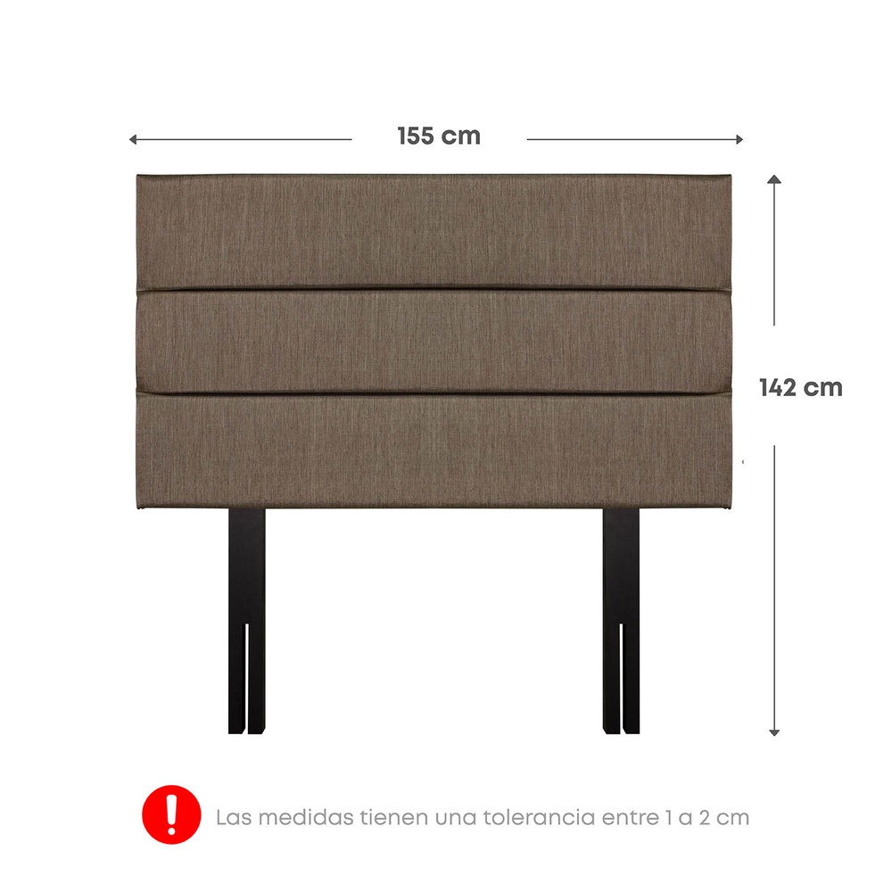 DORMITORIO AMERICANO FORLI SIRIUS QUEEN 4 CAJONES MARRON - 6